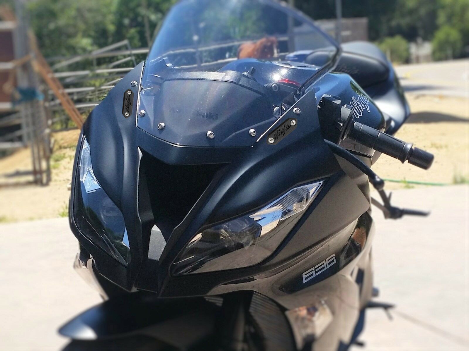 Mirror blanking plates compatible with Kawasaki Ninja 250 / 300 / R 2008-2018