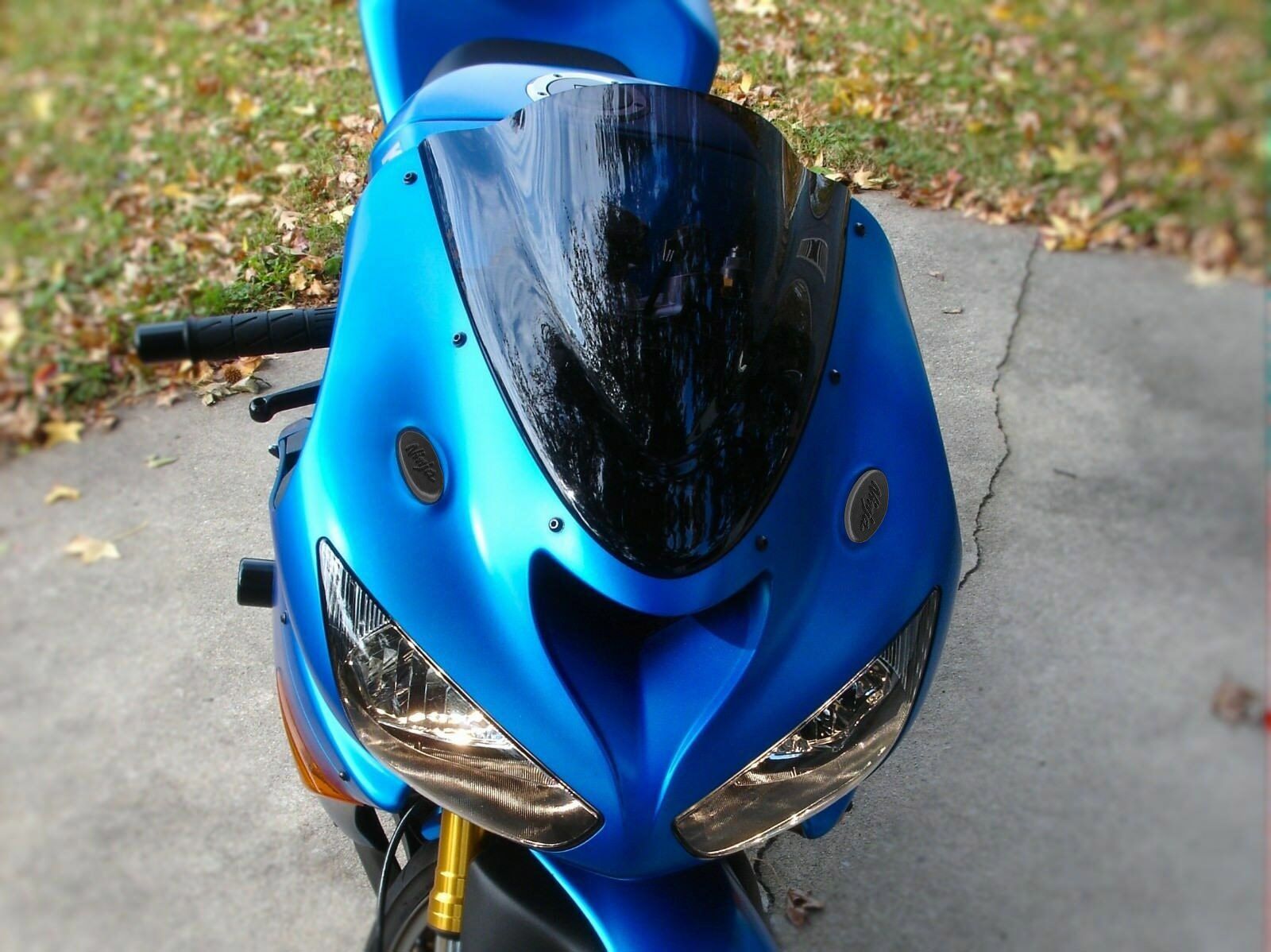 Mirror blanking plates compatible with Kawasaki Ninja ZX-6R 2005-2008 / ZX-636 2006-2007 / ZX-10R 2004-2007