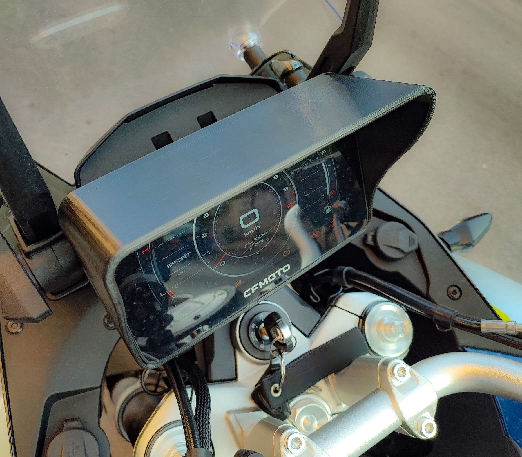 Dashboard cover with sunshade compatible with CF Moto 800MT Sport / Touring 2022-2024