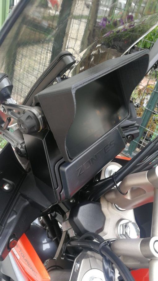 Dashboard cover with sunshade compatible with Zontes 350X / GK350 2022-2024 (only BLACK AND WHITE screen)