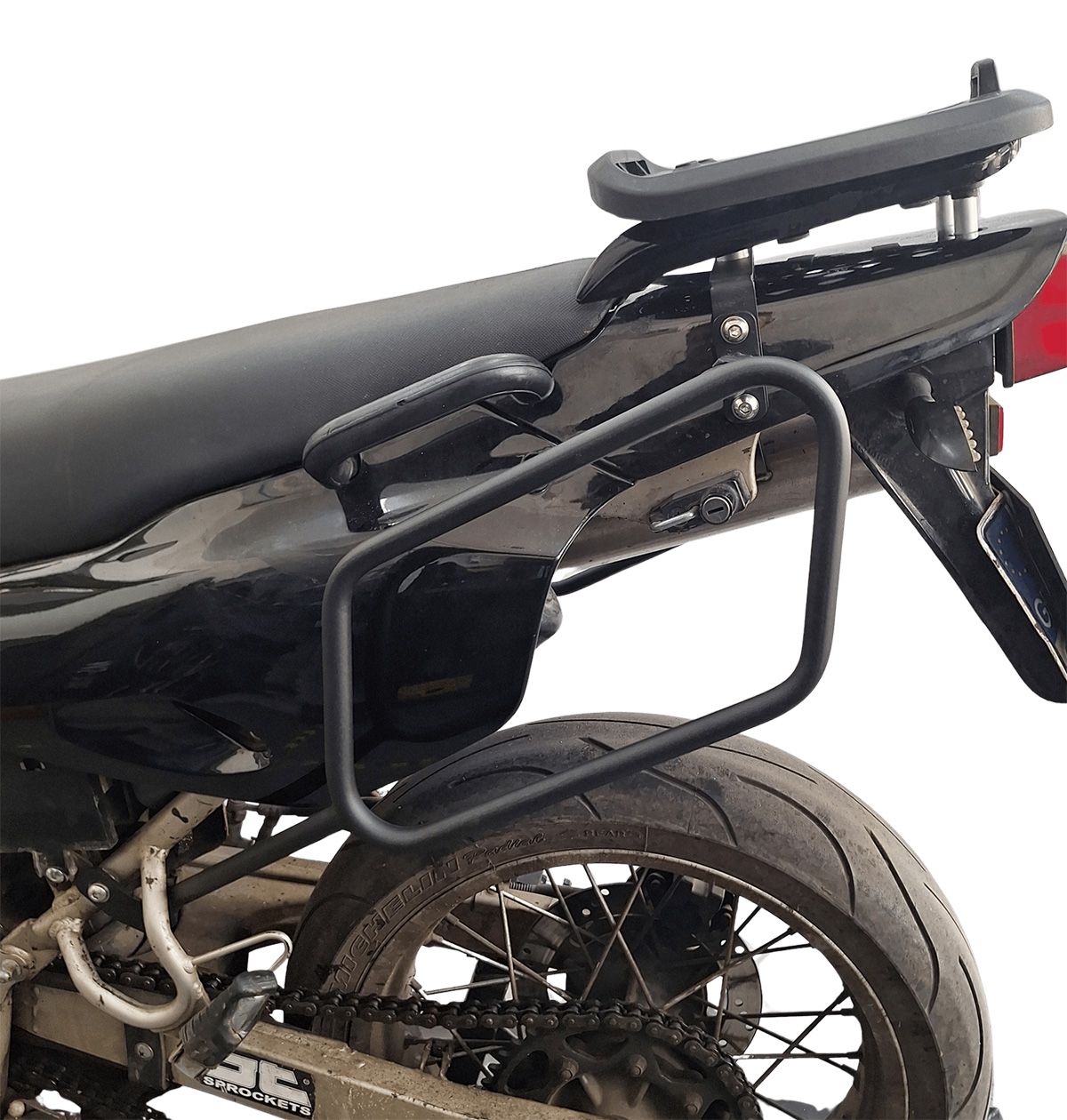Soft bags side rack compatible with Kawasaki KLR 650 1987-2007